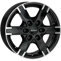 Alutec 17 Zoll Alufelge Titan 17"x7.5" 6x114.3 PCD ET39 66.10mm Felge Schwarz Frontpoliert