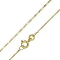 Trendor 72023 Feine Panzerkette 333 Gold Halskette 1,1 mm