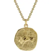 Trendor 39070-05 Stier Sternzeichen Ø 20 mm Herren-Halskette Gold auf Silber