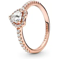 Pandora 188421C02 Damen-Ring Funkelndes Herz Weiß