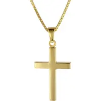 Trendor 08500 Kreuz Gold 333 mit goldplattierter Venezianer Kette