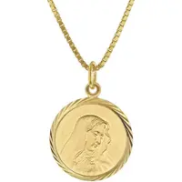 Trendor 41408 Madonna Anhänger 333 Gold mit vergoldeter Silberkette