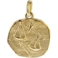 Trendor 08725-10 Sternzeichen-Anhänger Waage 333 Gold 16 mm