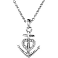 Trendor 08813 Glaube Liebe Hoffnung Anhänger mit Damen-Halskette Silber 925