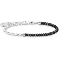 Thomas Sabo A2100-130-11 Charm-Armband Silber und Onyx Beads