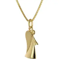 Trendor 39630 Engel-Anhänger Gold 333 (8 Karat) mit vergoldeter Kette