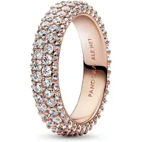 Pandora 182629C01 Ring für Damen Zeitloses Pavé Roségoldfarben