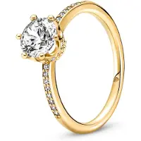 Pandora 168289C01 Ring für Damen Funkelnde Krone Goldfarben
