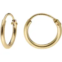 Trendor 15169 Damen-Ohrringe Gold 333 / 8K Creolen Breite 1,3 mm Ø 11 mm