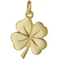 Trendor 08608 Glücksanhänger Kleeblatt 585 Gold 18 mm