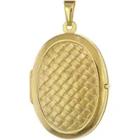 Trendor 75432 Medaillon mit Flechtmuster Gold 333 / 8K