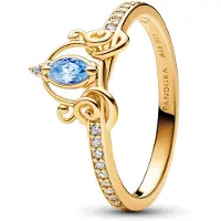 Pandora 163059C01 Damenring Disney Cinderellas Kutsche Goldfarben