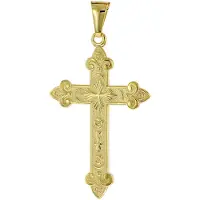 Trendor 51998 Kreuz-Anhänger Gold 585 (14 Karat) 40 x 27 mm