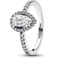 Pandora 192835C01 Damen Silberring Funkelnde Birne mit Heiligenschein