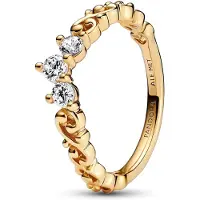 Pandora 162232C01 Damenring Edle Tiara mit Wirbel Goldfarben