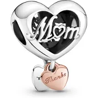 Pandora Damen Herzförmige Perlen Pandora Danke Mama Schmuck