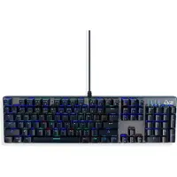 MediaRange MRGS101-UK, Kabelgebunden, USB, Mechanischer Switch, QWERTY, RGB-LED, Schwarz, Silber