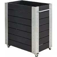 Plus Pflanzkasten mit Rollen, HxBxT 950x870x500 mm, schwarz