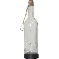 Star Trading 480-28, Leichte Dekorationsfigur, Transparent, IP44, Flasche, Silber, 1 Glühbirne(n)