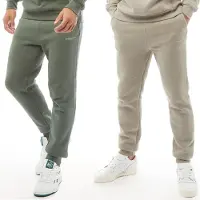 Crosshatch Herren Traymax Jogginghose 2er-Pack Khaki/Stein