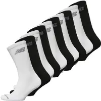 New Balance Zehn Paar Gepolsterte Socken mit Knöchelbund Schwarz/Weiß