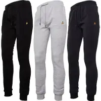 Brave Soul Herren Clinton Jogginghose 3er-Pack Schwarz/Grau/Marineblau
