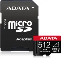 ADATA High Endurance, 512 GB, MicroSDXC, Klasse 10, UHS-I, 100 MB/s, 85 MB/s