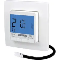 Eberle 527816355100 UP-Thermostat als Fussbodenregler, AC 230V, 1Schliesser 16 A, Hinterleuchtung blau FIT np 3F / blau