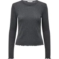 ONLY Bluse Carlotta 15291987 Grau Regular Fit