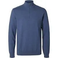 SELECTED MEN Herren Pullover & Cardigans Slhberg Half Zip Cardigan Noos - Blauw - Größe XXL