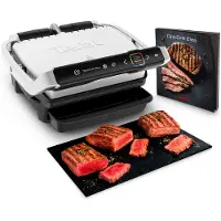 Tefal OptiGrill Elite GC750D12, Schwarz, Weiß, Rechteckig, Berührung, Thermoplast