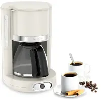 Moulinex FG381A, Filterkaffeemaschine, 1,25 l, Gemahlener Kaffee, 1000 W, Elfenbein