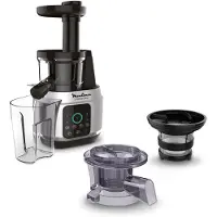Moulinex ZU420E, Langsamer Entsafter, Aluminium, Schwarz, Schwarz, 80 RPM, 0,8 l, 0,8 l