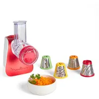 Moulinex DJ7645, Rot, Weiß, Kunststoff, Edelstahl, 200 W, 1,45 kg, 195 mm