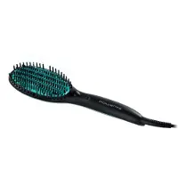 Rowenta Glättbürste Powerstraight CF5820, Für alle Haartypen, Einstellbare Temperaturen, 1,8 m Kabel, Schwarz/Grün