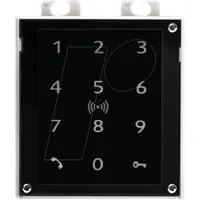 2N Telecommunications 2N Touch-Tastatur & RFID-Lesegerät 125 kHz, 13,56 MHz, NFC, Schwarz, , Wand