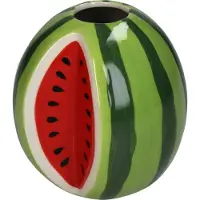 HD Collection Vase ''Watermelon'' in Grün/ Rot - (B)11,4 x (H)10,7 x (T)12,1 cm - onesize