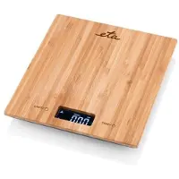 Eta Bambi, Elektronische Küchenwaage, 5 kg, 1 g, Holz, Bambus, Sensor