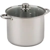 Kuketo | Edelstahl Kochtopf Gastronomisch 8 L – 24 cm Großer Induktionstopf Mit Deckel – Robust, Hoch & Für Profis & Haushalt Geeignet