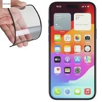 Evelatus iPhone 15 Plus Rubber Anti-Broken 3D Glass Full Cover Japan Glue Anti-Static