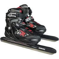 Roces Norweger Schlittschuhe V-ICE 4.0 Adjustable Kinder Black Red-Schuhgröße 36 - 40