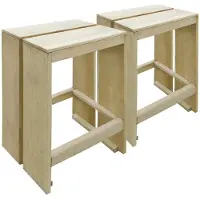 vidaXL Garten-Barhocker 2 Stk. Imprägniertes Kiefernholz