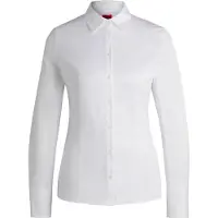 HUGO Slim-Fit Bluse aus bügelleichter Popeline Grösse 40