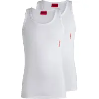 HUGO für Herren. 50469778 2er-Pack weiße Logo-Westen (XL), Heimtextilien, Baumwolle