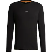 BOSS für Herren. 50473286 Chark T-shirt schwarz (XL), Lässig, Baumwolle, Langarm