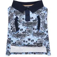 BOSS Hunde-Poloshirt aus Baumwolle mit Palmen-Print Grösse L