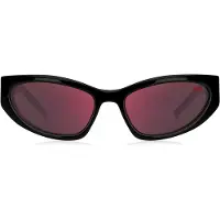 HUGO Sonnenbrille aus schwarzem Acetat mit 3D-Monogramm Grösse ONESI