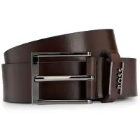 BOSS Gürtel aus italienischem Leder mit gebürsteten Metalldetails Grösse 95
