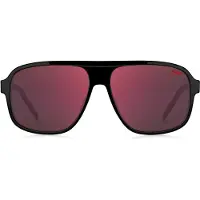 HUGO Sonnenbrille aus schwarzem Acetat mit rot getönten Gläsern Grösse ONESI