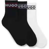 HUGO underwear Freizeitsocken "3P QSRIB SPORTY CC W", Damen, Gr. 39-42, bunt (open miscellaneous 960), Baumwollmischung, unifarben, elastisch, Socken Freizeitsocken, mit kontrastfarbenem Logodetail